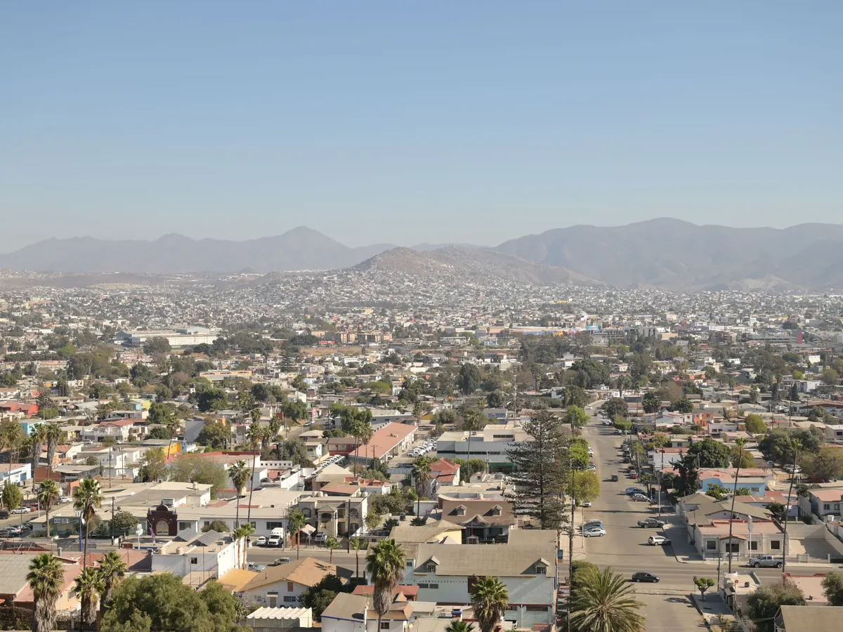 Vista aérea de una zona residencial de Tijuana